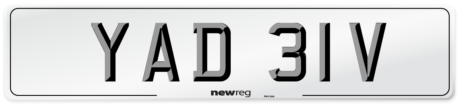 YAD 31V Number Plate from New Reg